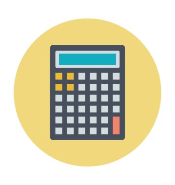 hesap makinesi renkli vektör simgesi 