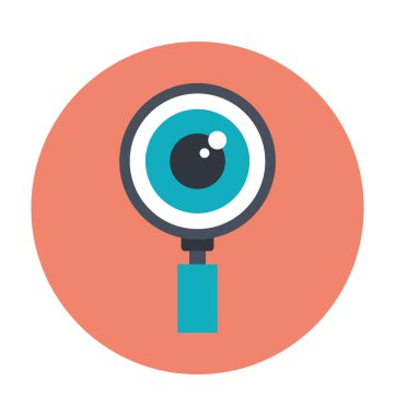 Büyütme renkli vektör simgesi