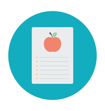 Diyet planı renkli vektör simgesi