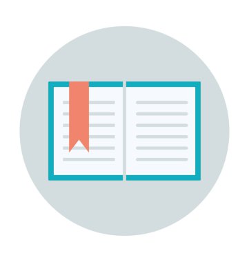 Kitap renkli vektör simgesi açıldı