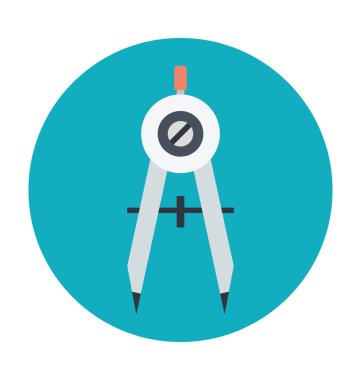 Geometrik pusula renkli vektör simgesi