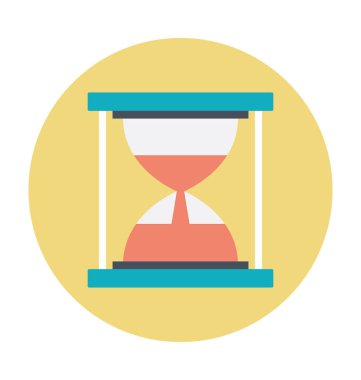 Kum saati renkli vektör simgesi 