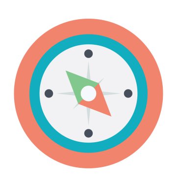 Pusula renkli vektör simgesi 