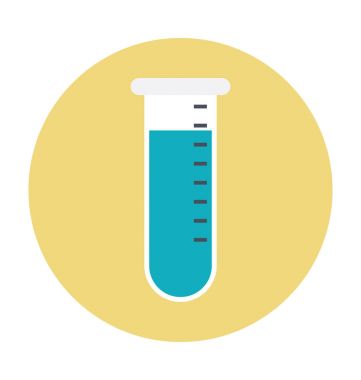 Test tüpü renkli vektör simgesi 