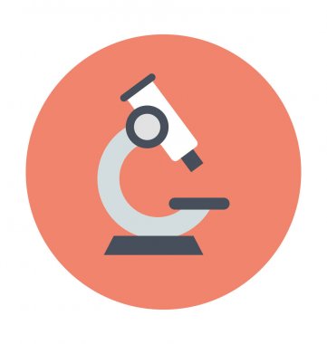 Mikroskop renkli vektör simgesi