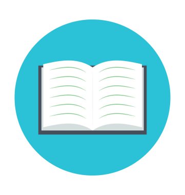 Kitap renkli vektör simgesi açıldı