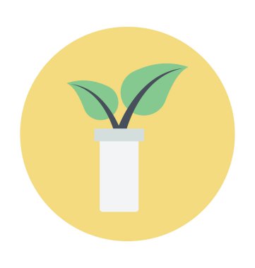 Botanik deney renkli vektör simgesi