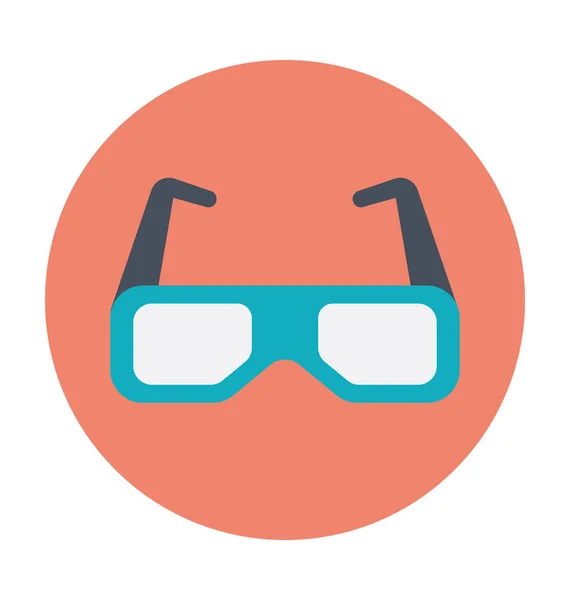 Glasses Colored Vector Icon — Stock Vector