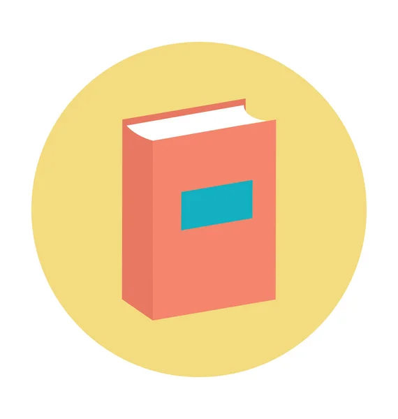 Libro Portada Color Vector Icono — Vector de stock