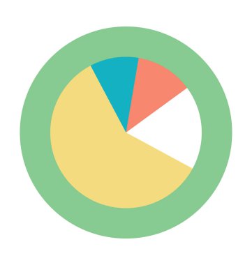 Pasta grafik renkli vektör simgesi