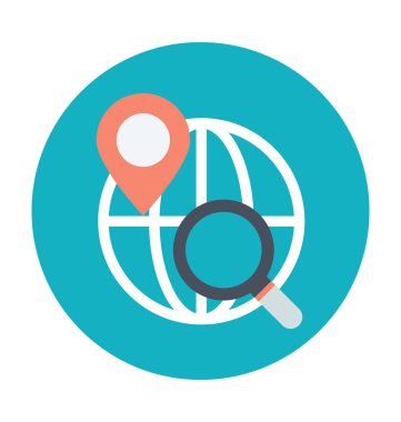 gps renkli vektör simgesi