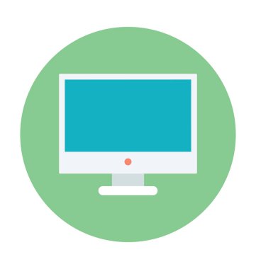 Monitör renkli vektör simgesi 