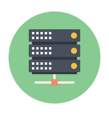 Sunucu barındırma renkli vektör simgesi
