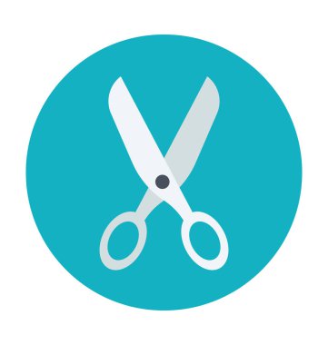 Makas renkli vektör simgesi 