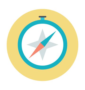 Pusula renkli vektör simgesi 