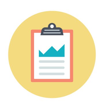 İş rapor renkli vektör simgesi