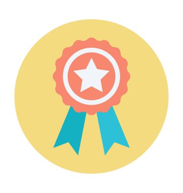 rozet renkli vektör simgesi