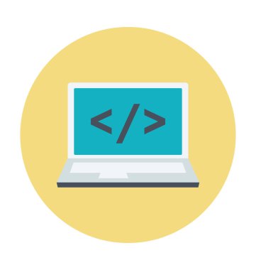 Web geliştirme renkli vektör simgesi