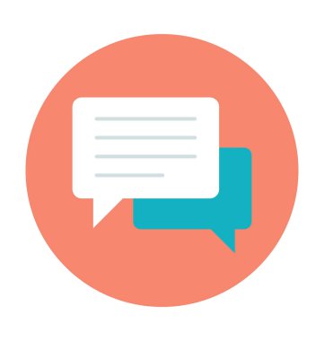 Renkli vektör simge sohbet  