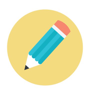 Renkli vektör çizim kalem