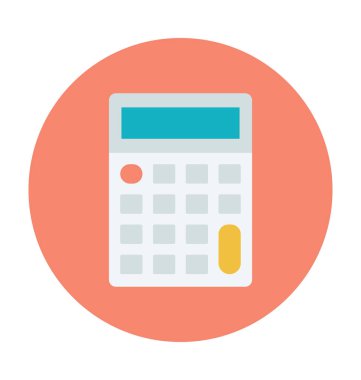 hesap makinesi renkli vektör simgesi