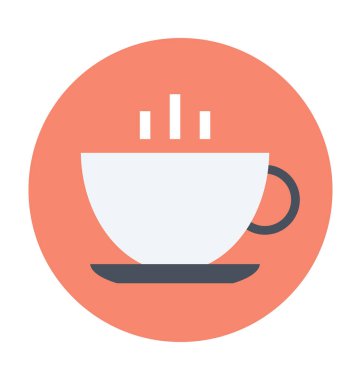 Sıcak çay renkli vektör simgesi