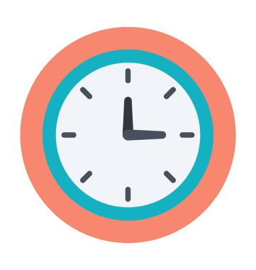 Saat renkli vektör simgesi 