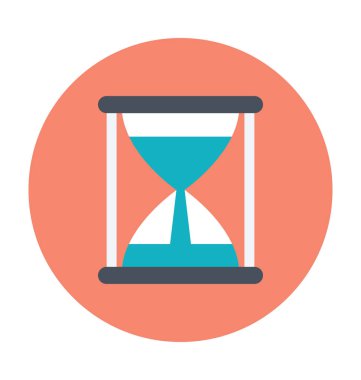 Kum saati renkli vektör simgesi 