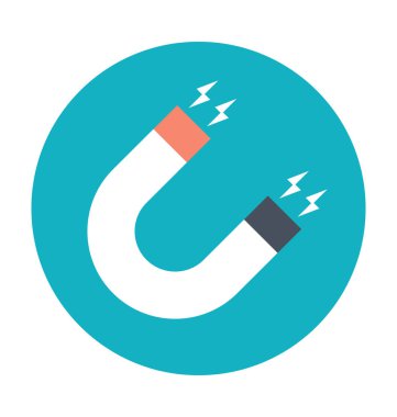 Mıknatıs renkli vektör simgesi 