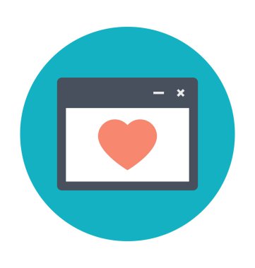 Favori web sayfası renkli vektör simgesi