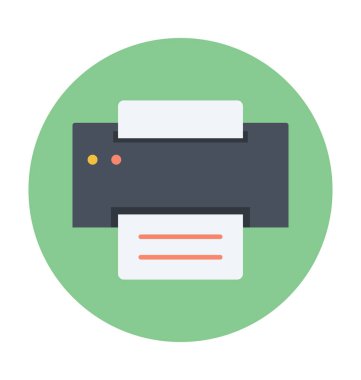 Yazıcı renkli vektör simgesi 