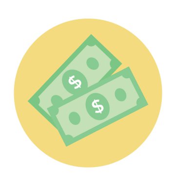 Dolar renkli vektör simgesi