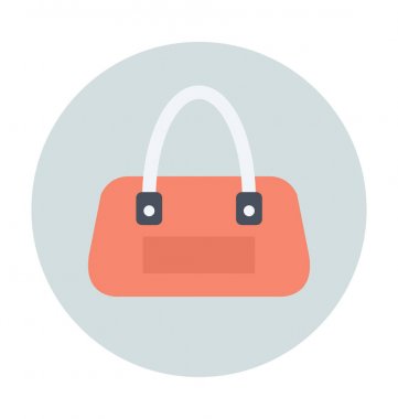 Bayanlar çanta renkli vektör simgesi 