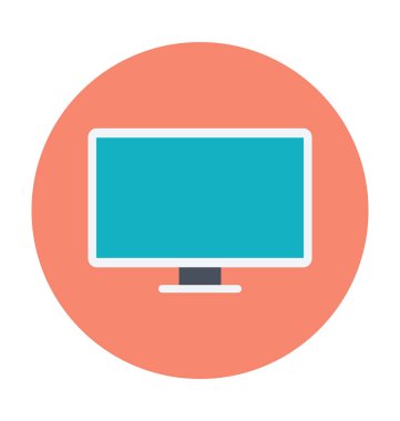 Monitör renkli vektör simgesi 