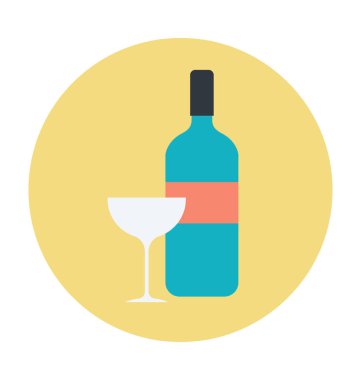 Alkollü içecek vektör çizim renkli