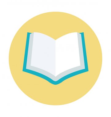 Açık kitap vektör çizim renkli