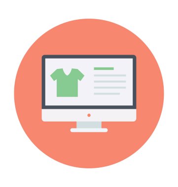 Online alışveriş renkli vektör çizim