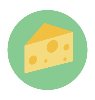 Peynir porsiyon vektör çizim renkli