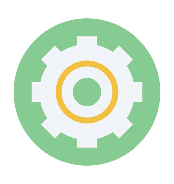 Gear Wheel Colored Vector Icon — Stock Vector