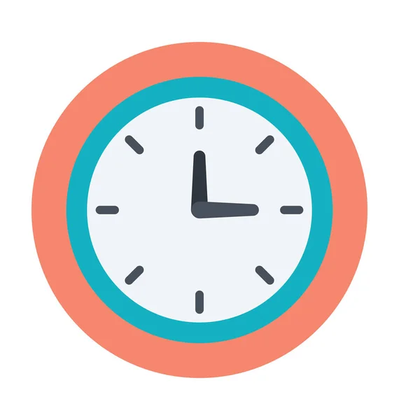 Reloj Color Vector Icono — Archivo Imágenes Vectoriales