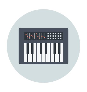 Elektrik piyano renkli vektör çizim