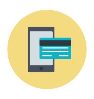 Mobil ekran renkli vektör çizim