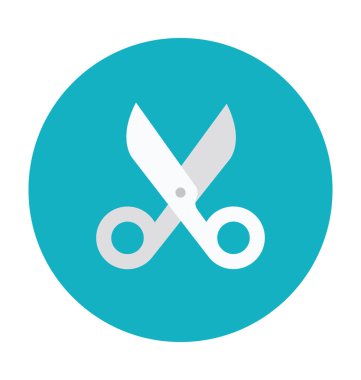 Renkli vektör çizim makas