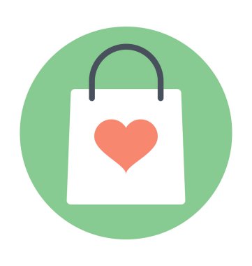 Kadın çantası vektör çizim renkli