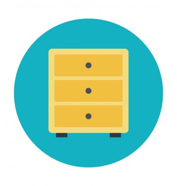 Çekmeceli vektör çizim renkli