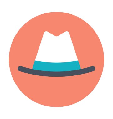 Kovboy şapkası vektör çizim renkli