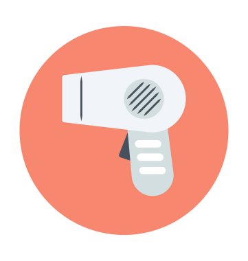 Saç kurutma makinesi renkli vektör simgesi