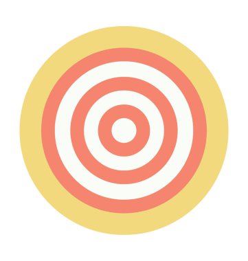 Dart tahtası renkli vektör simgesi