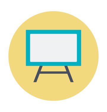 Beyaz tahta renkli vektör simgesi