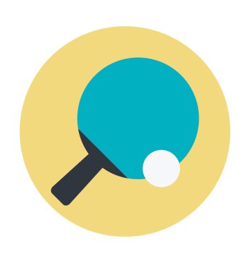 Masa Tenisi renkli vektör simgesi